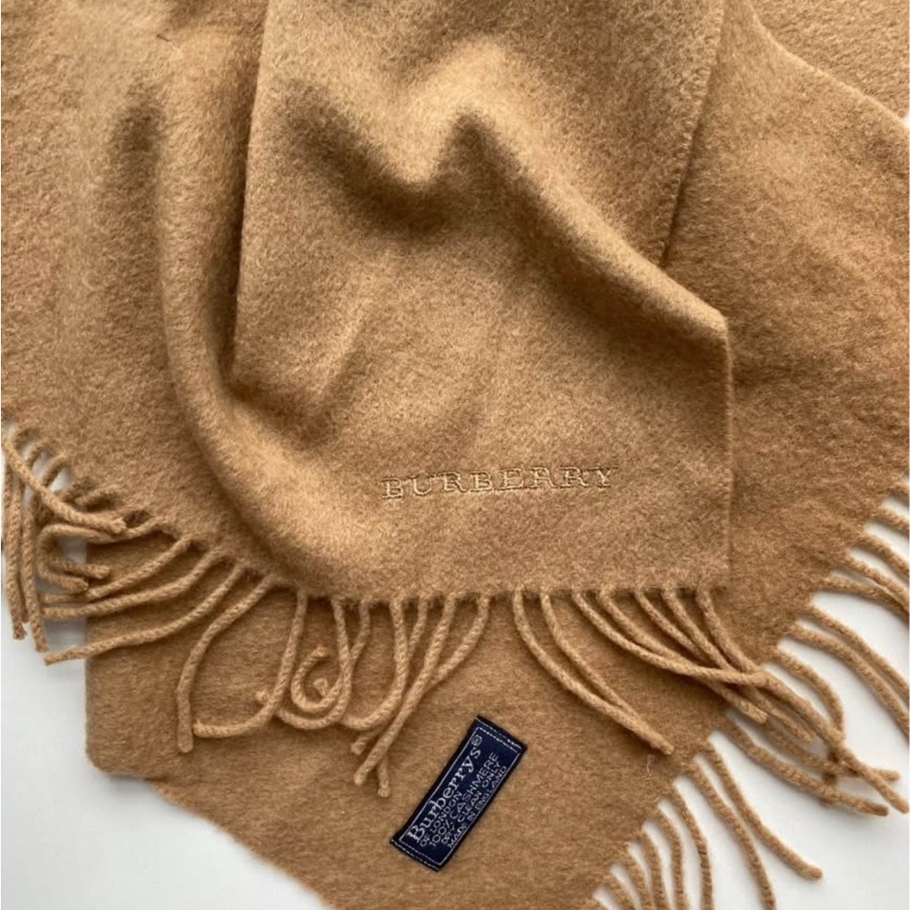 Burberry Camel Fringe Scarf